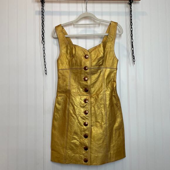 Free People Yellow Mini Dress - Picture 3 of 10